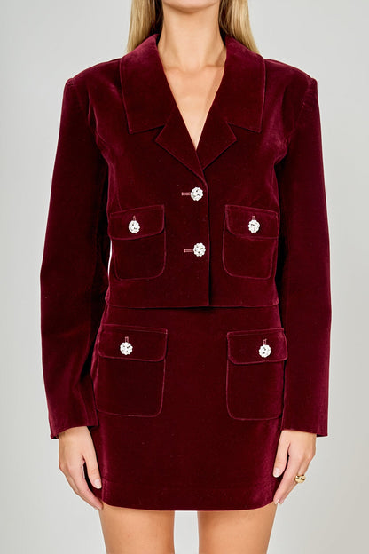 Endless Rose New | Cropped Collared Blazer