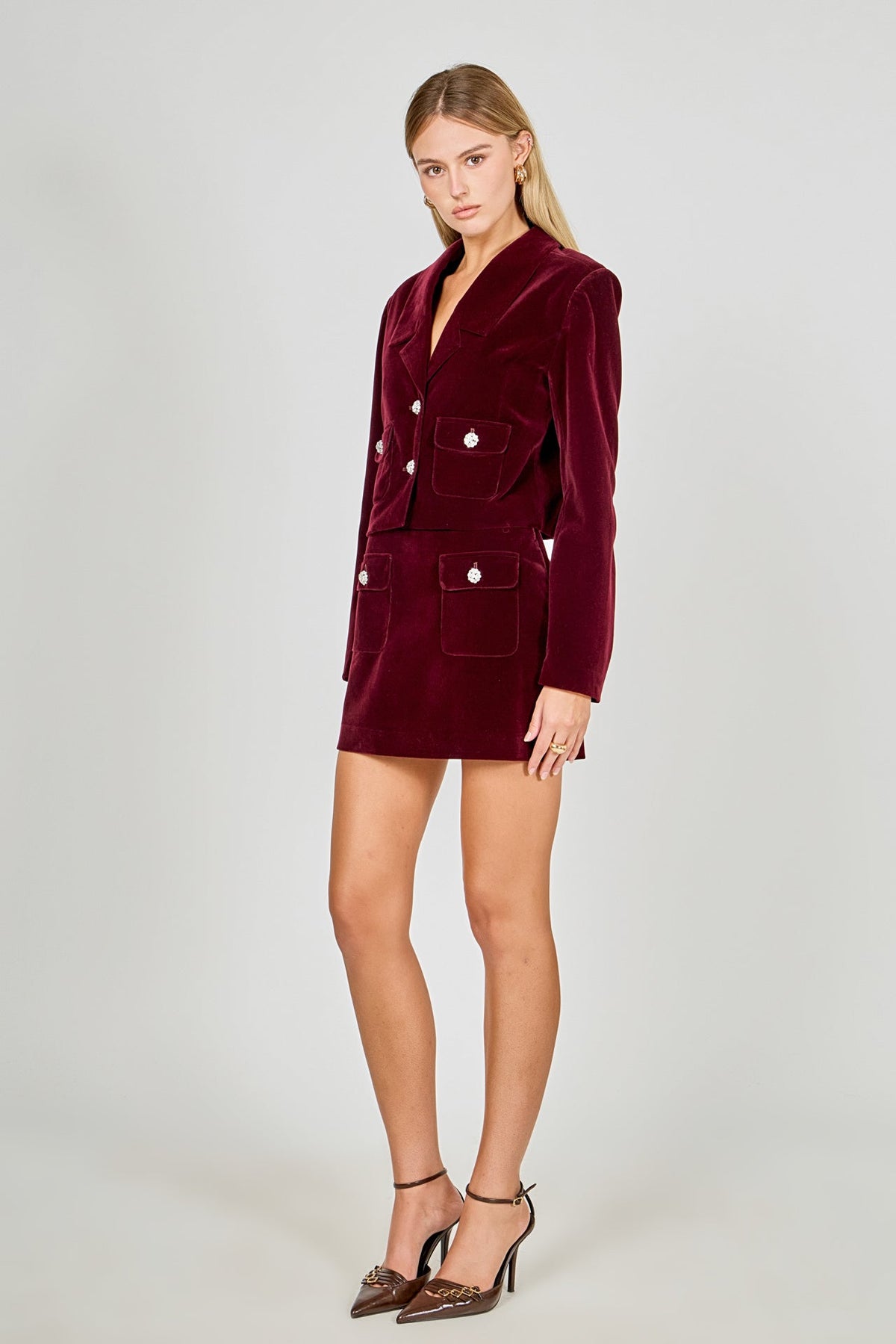 Endless Rose New | Cropped Collared Blazer