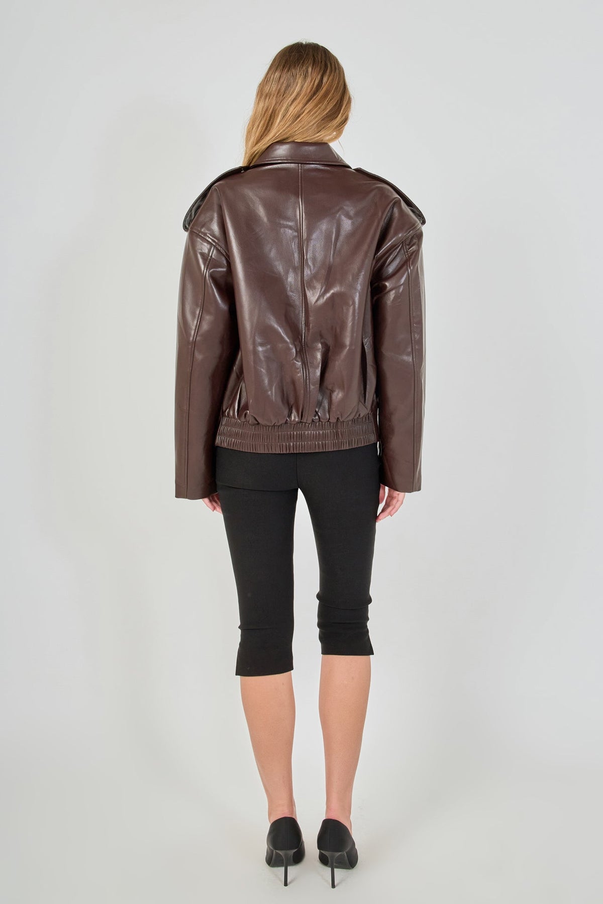 Endless Rose Trending | Vegan Leather Oversized Jacket