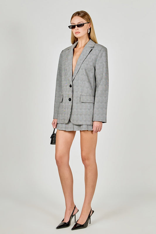 Endless Rose Latest | Oversized Plaid Bazer