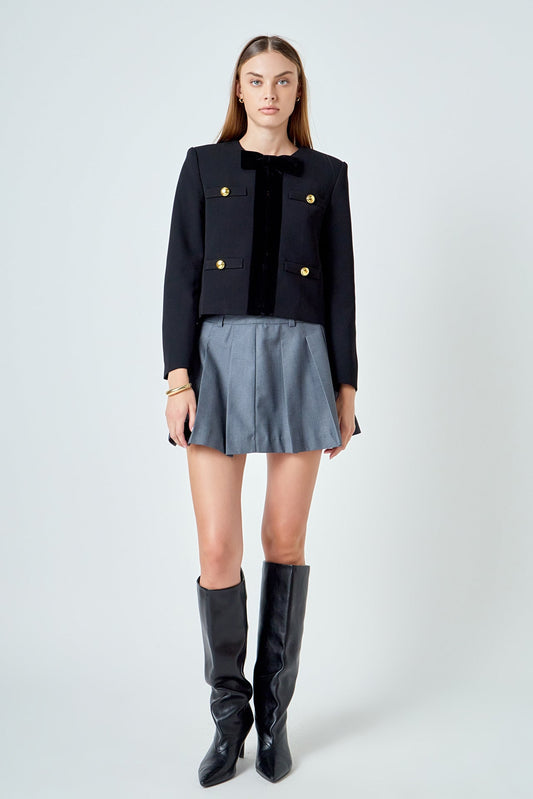 Endless Rose Top Pick | Velvet Contrast Jacket