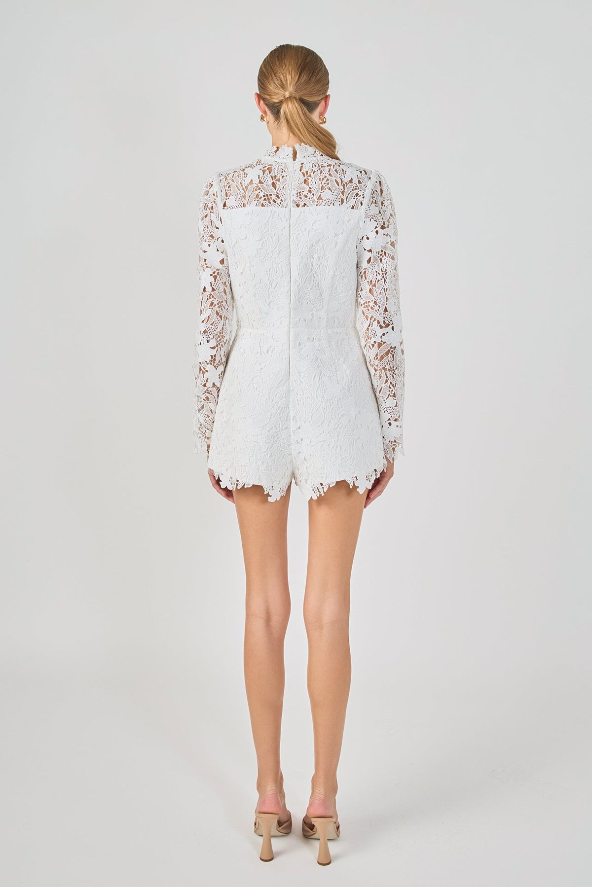 Endless Rose Popular | High Neck Lace Romper