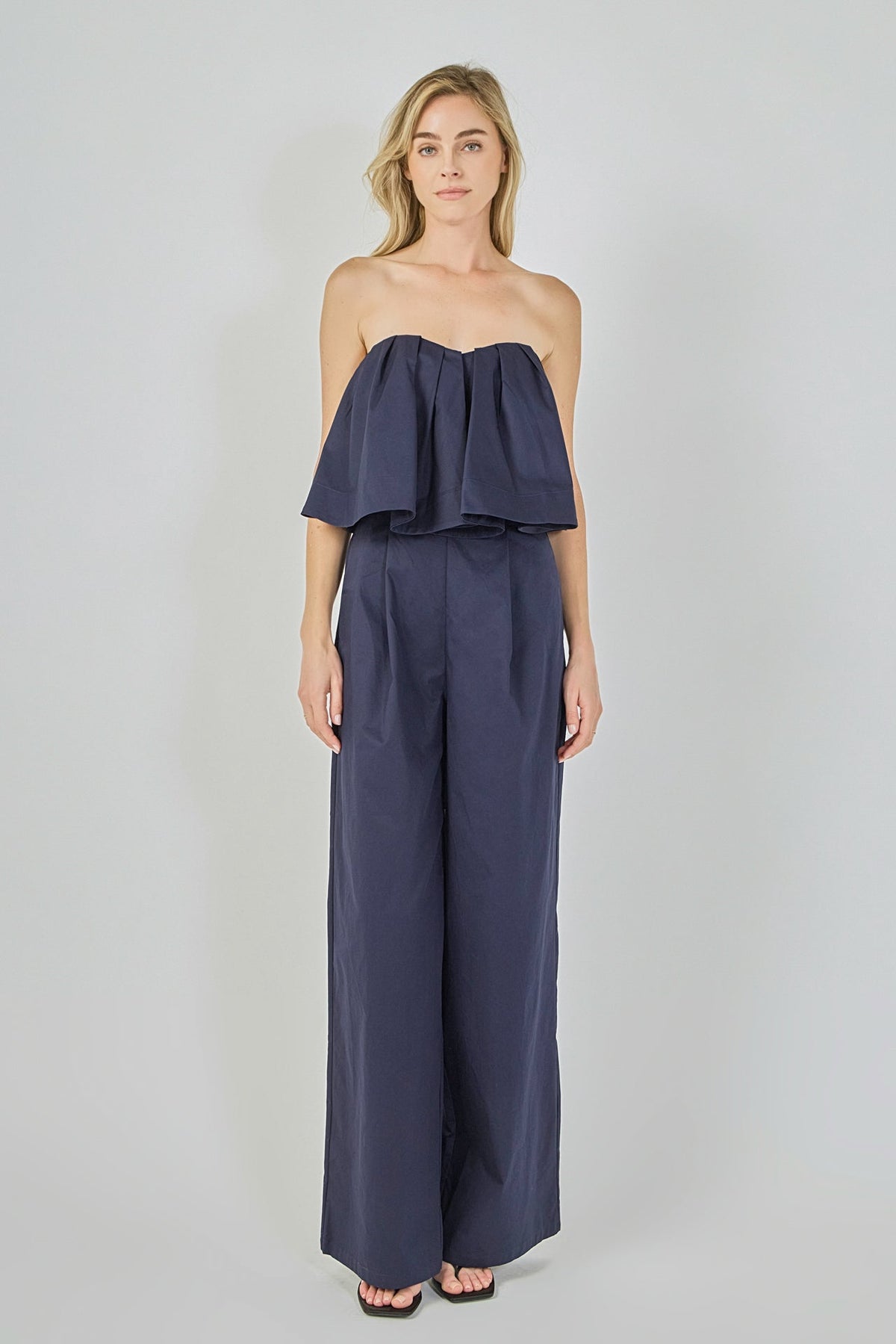Endless Rose Sale | Strapless Pintuck Detail Jumpsuit