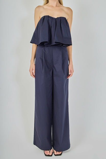 Endless Rose Sale | Strapless Pintuck Detail Jumpsuit