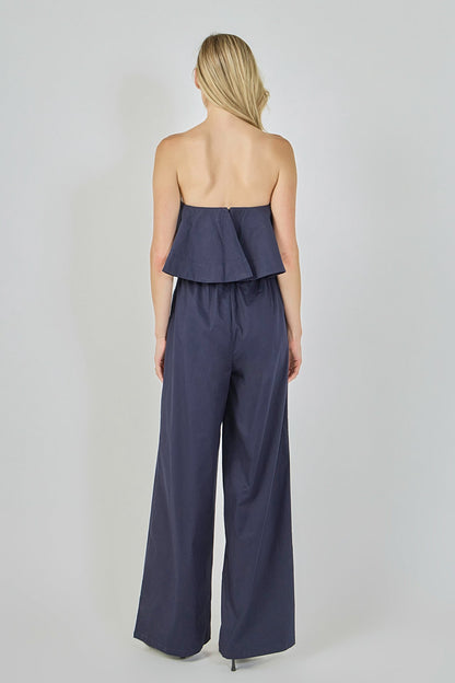 Endless Rose Sale | Strapless Pintuck Detail Jumpsuit
