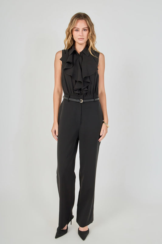 Endless Rose Top Pick | Sleeveless Ruffle Jumpsuit