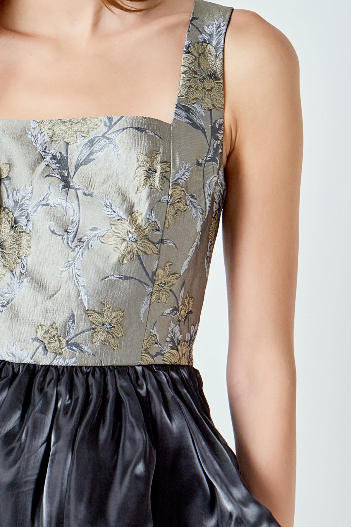 Endless Rose Hot Sale | Floral Jacquard Midi Dress