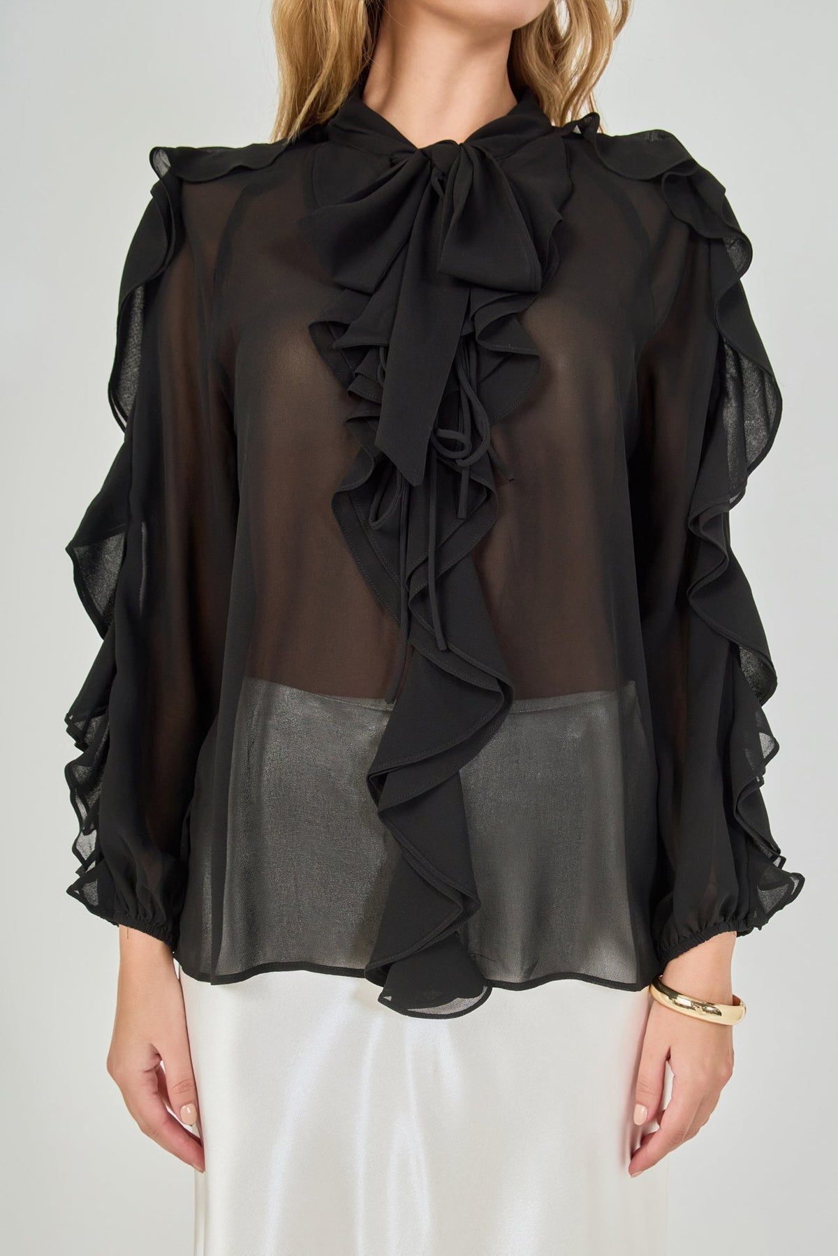 Endless Rose Latest | Chiffon Peekaboo Top