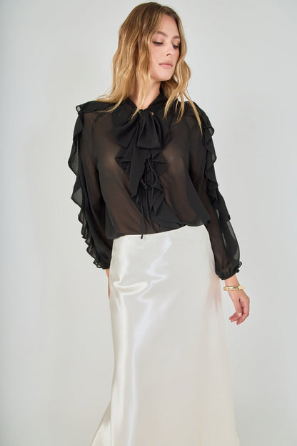Endless Rose Latest | Chiffon Peekaboo Top