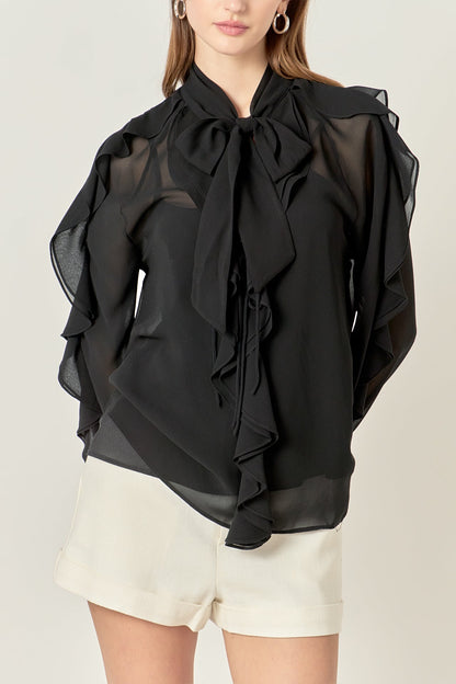 Endless Rose Latest | Chiffon Peekaboo Top