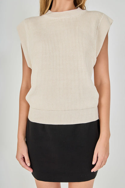 Endless Rose Latest | Sleeveless Round neck Vest Knit Top