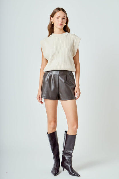 Endless Rose Latest | Sleeveless Round neck Vest Knit Top