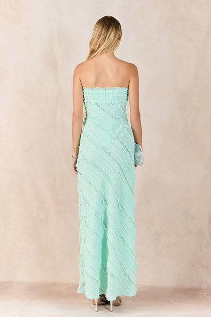 Endless Rose Trusted | Strapless Ruffled Maxi Dress