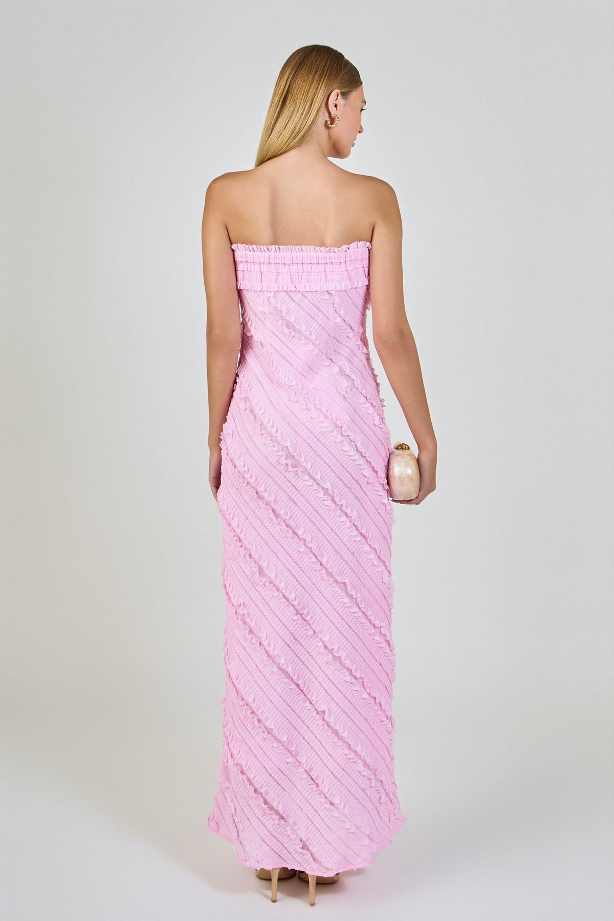Endless Rose Trusted | Strapless Ruffled Maxi Dress