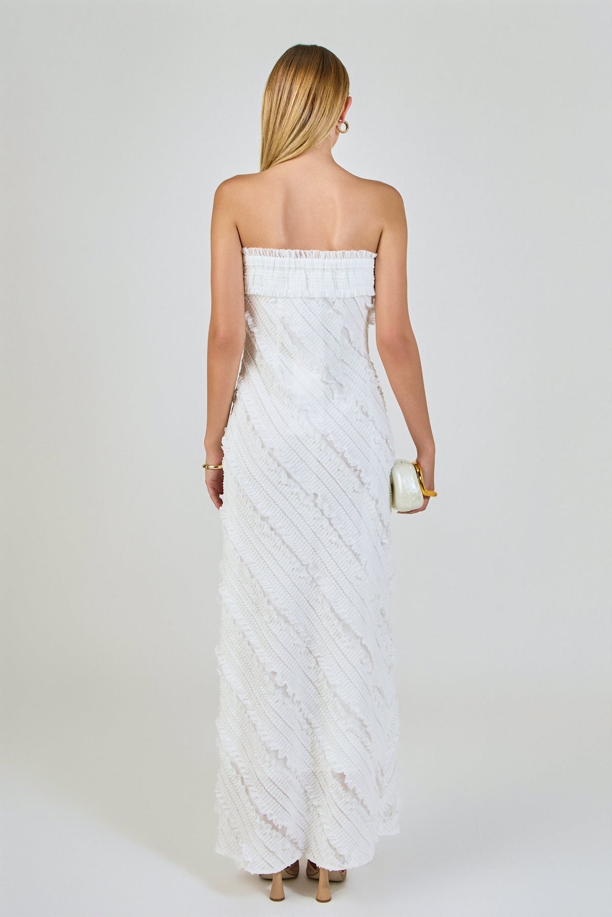 Endless Rose Trusted | Strapless Ruffled Maxi Dress