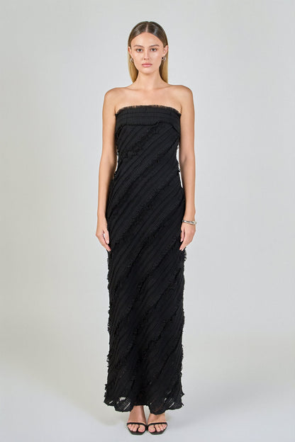 Endless Rose Trusted | Strapless Ruffled Maxi Dress