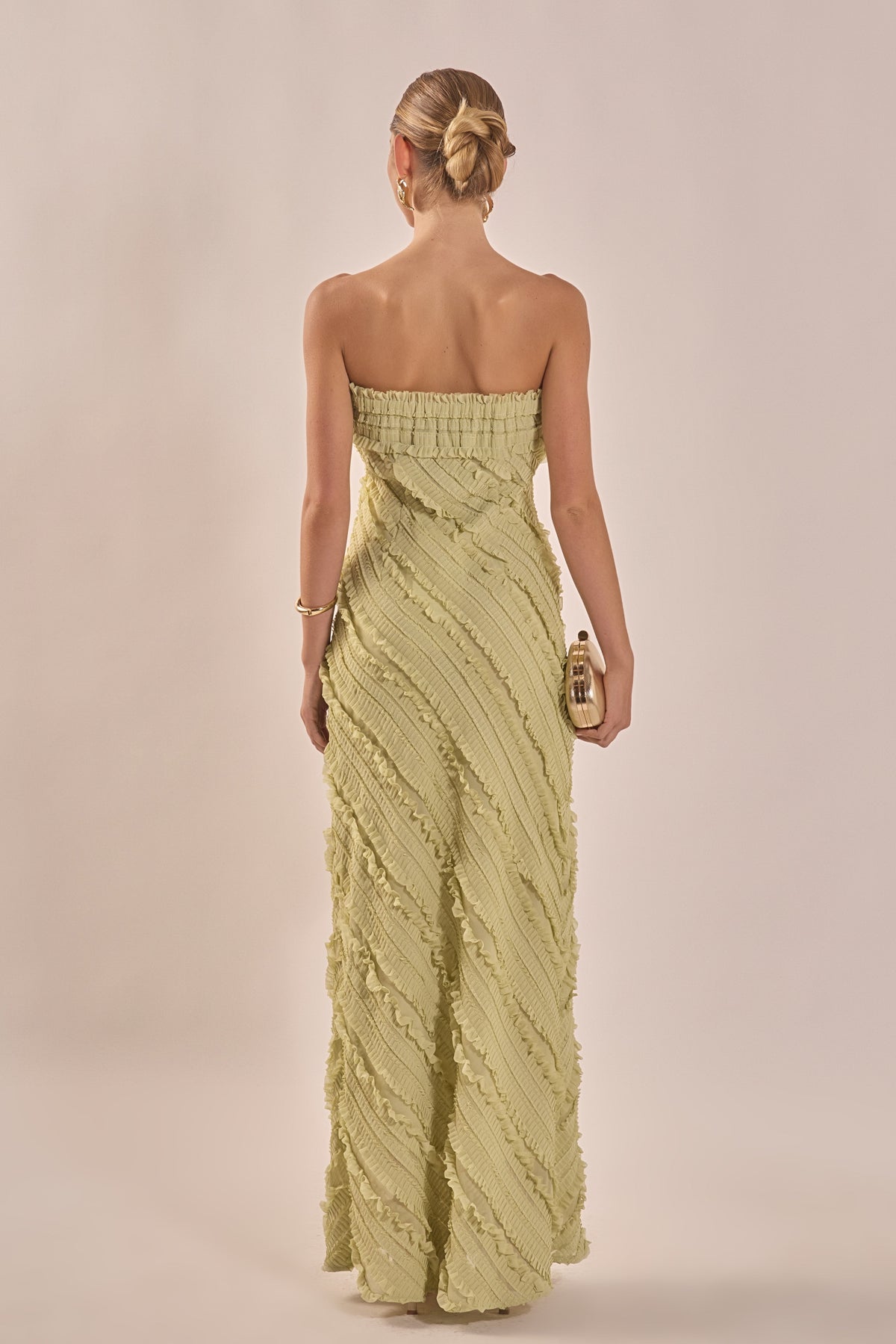 Endless Rose Trusted | Strapless Ruffled Maxi Dress