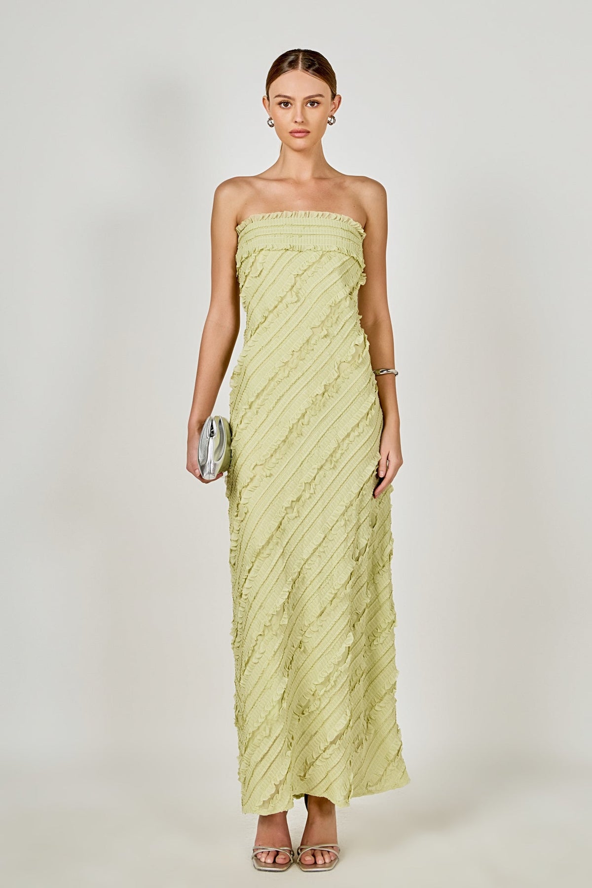 Endless Rose Trusted | Strapless Ruffled Maxi Dress