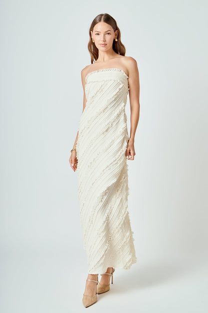 Endless Rose Trusted | Strapless Ruffled Maxi Dress