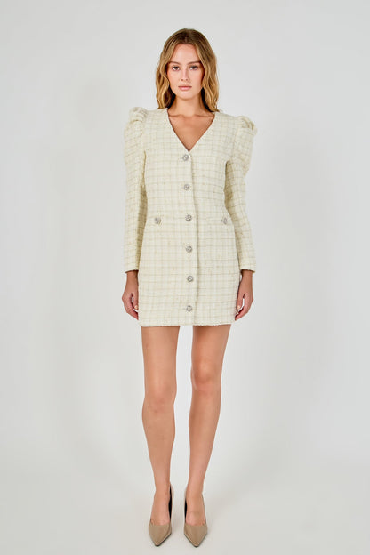 Endless Rose Special Offer | Premium Long-Sleeve Tweed Mini Dress