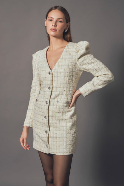 Endless Rose Special Offer | Premium Long-Sleeve Tweed Mini Dress