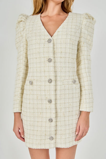 Endless Rose Special Offer | Premium Long-Sleeve Tweed Mini Dress