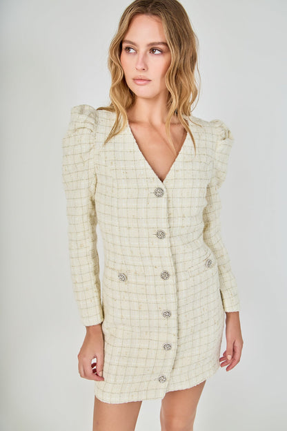 Endless Rose Special Offer | Premium Long-Sleeve Tweed Mini Dress