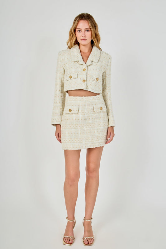 Endless Rose Exclusive | Premium Tweed Mini Skirt