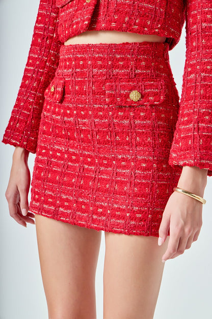 Endless Rose Exclusive | Premium Tweed Mini Skirt