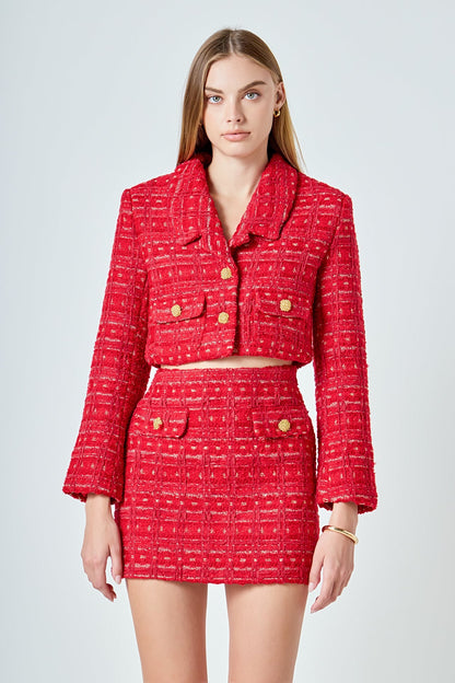 Endless Rose Exclusive | Premium Tweed Mini Skirt