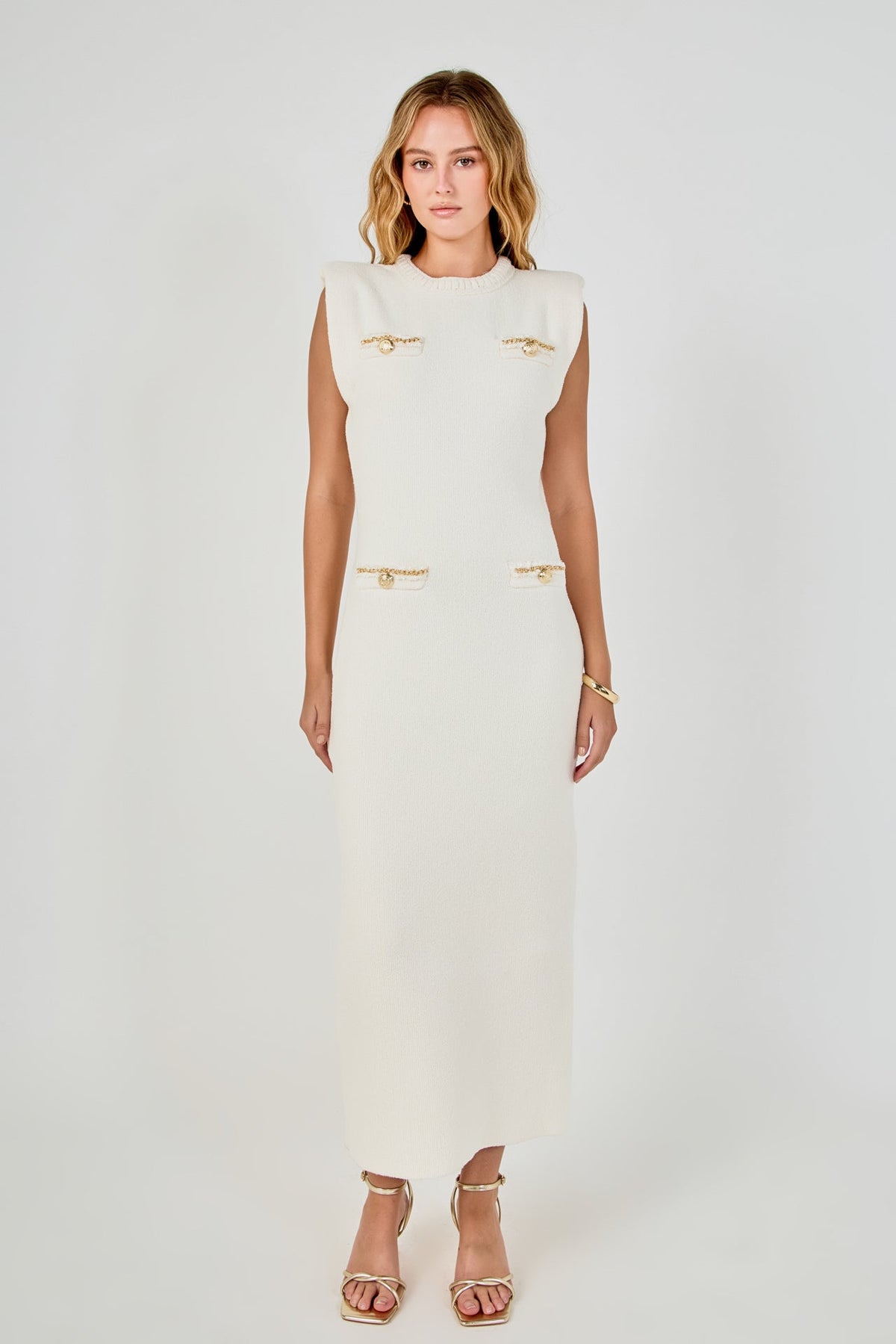 Endless Rose Essential | Knit Padded Maxi Dress