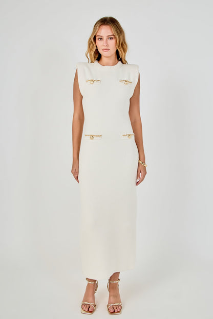 Endless Rose Essential | Knit Padded Maxi Dress