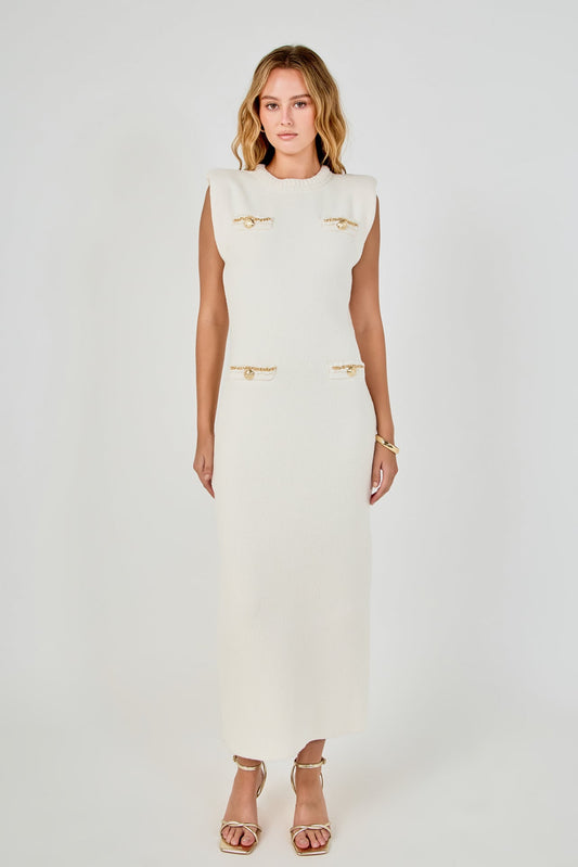 Endless Rose Essential | Knit Padded Maxi Dress