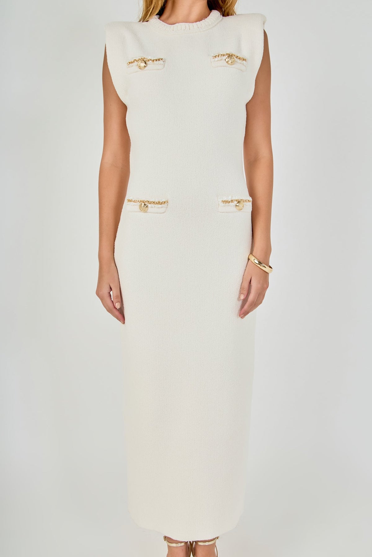 Endless Rose Essential | Knit Padded Maxi Dress