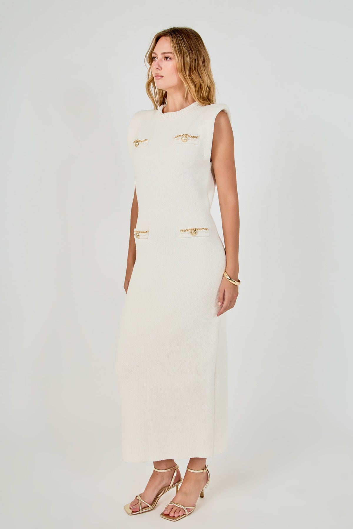 Endless Rose Essential | Knit Padded Maxi Dress
