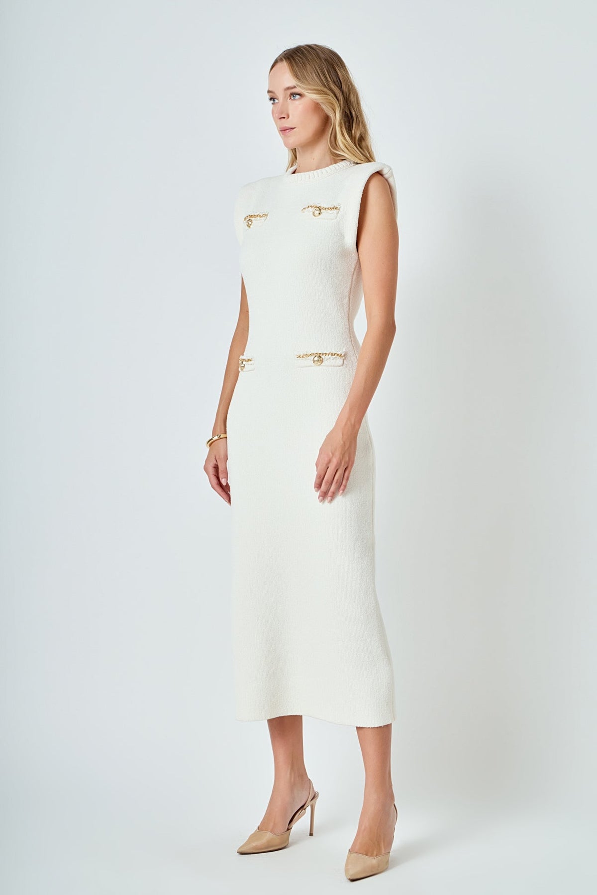 Endless Rose Essential | Knit Padded Maxi Dress