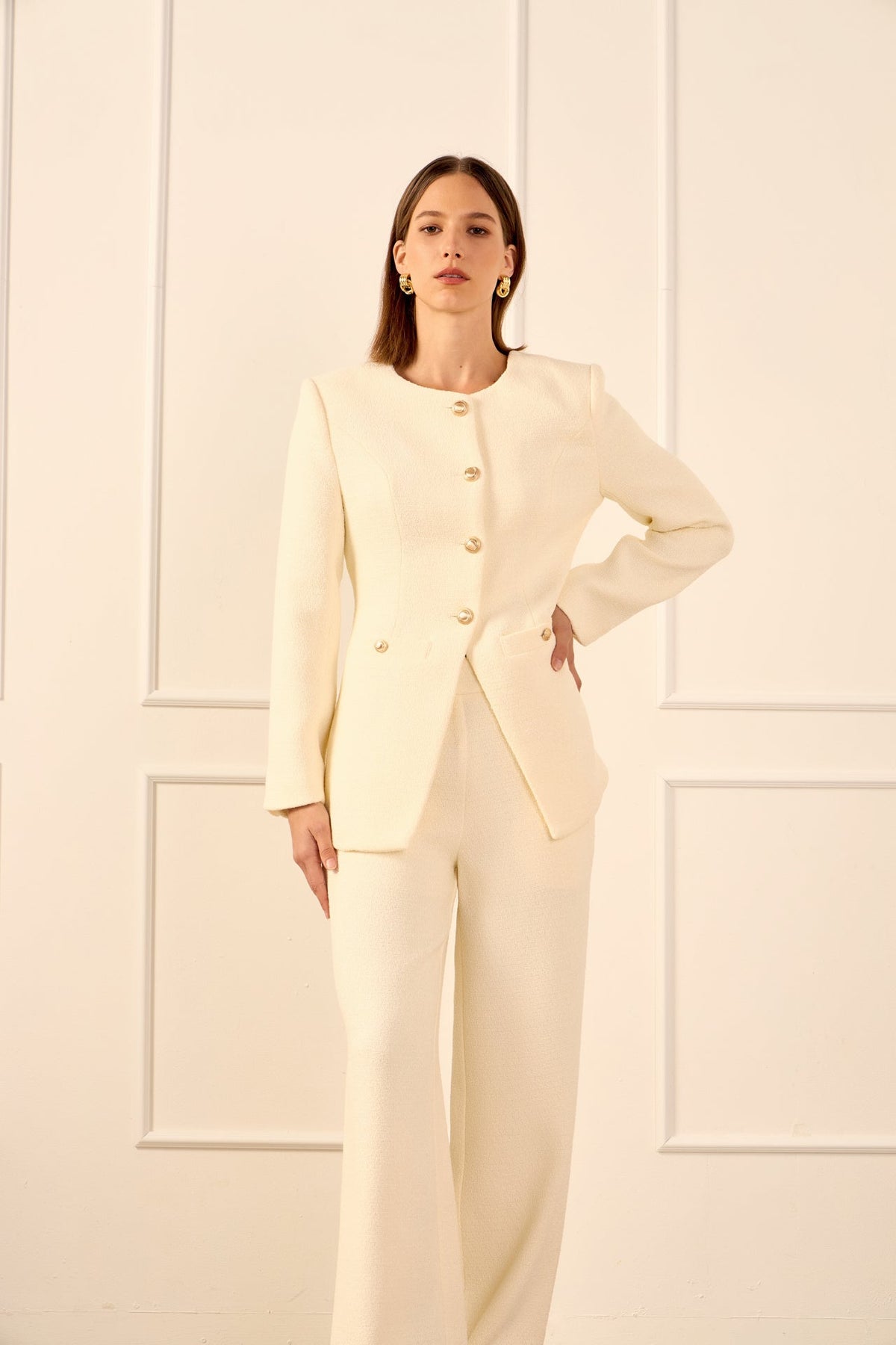 Endless Rose Trending | Tweed Wide Pants