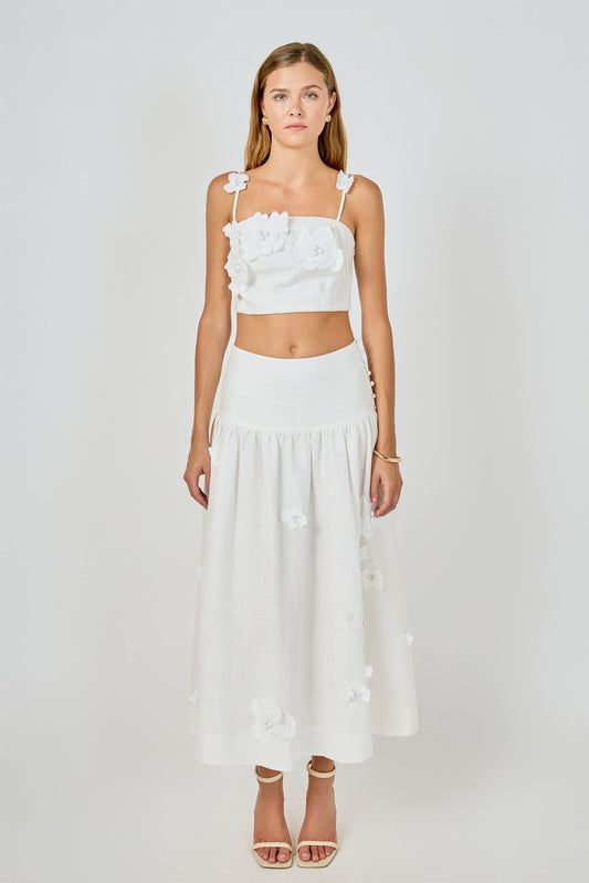 Endless Rose Deals | 3D Floral Detail Sleeveless Top