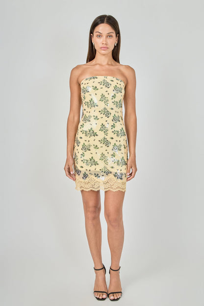 Endless Rose Popular | Printed Sequined Mini Dress