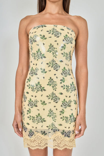 Endless Rose Popular | Printed Sequined Mini Dress