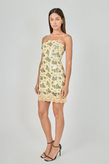 Endless Rose Popular | Printed Sequined Mini Dress