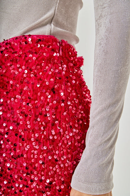 Endless Rose Deals | Sequins Velvet Skirt