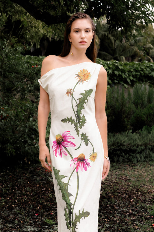 Endless Rose Value | One Shoulder Flower Detail Maxi Dress