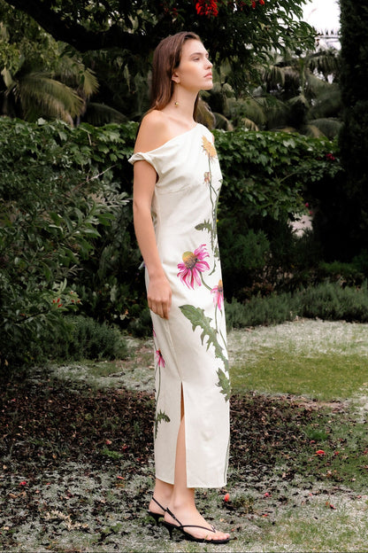 Endless Rose Value | One Shoulder Flower Detail Maxi Dress