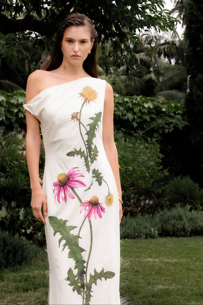 Endless Rose Value | One Shoulder Flower Detail Maxi Dress
