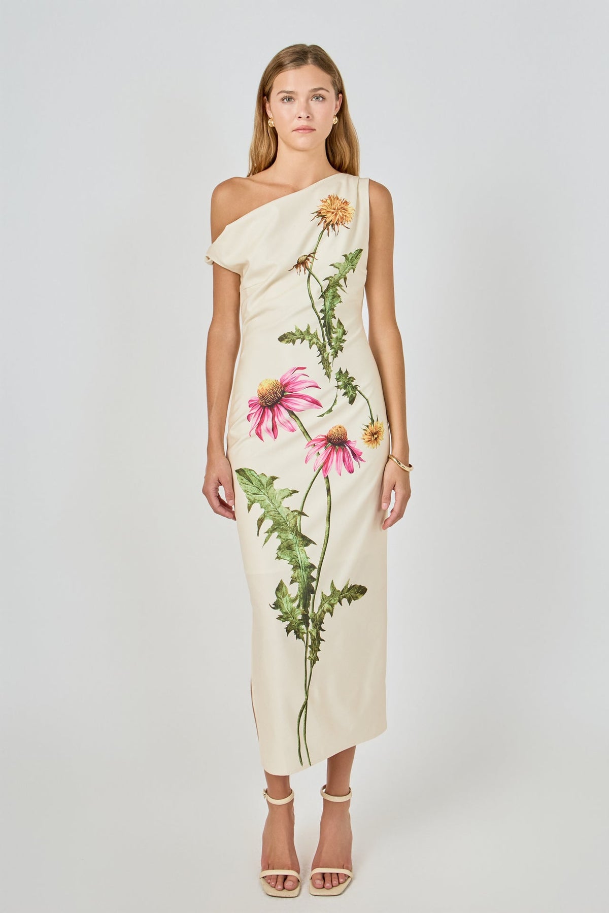 Endless Rose Value | One Shoulder Flower Detail Maxi Dress