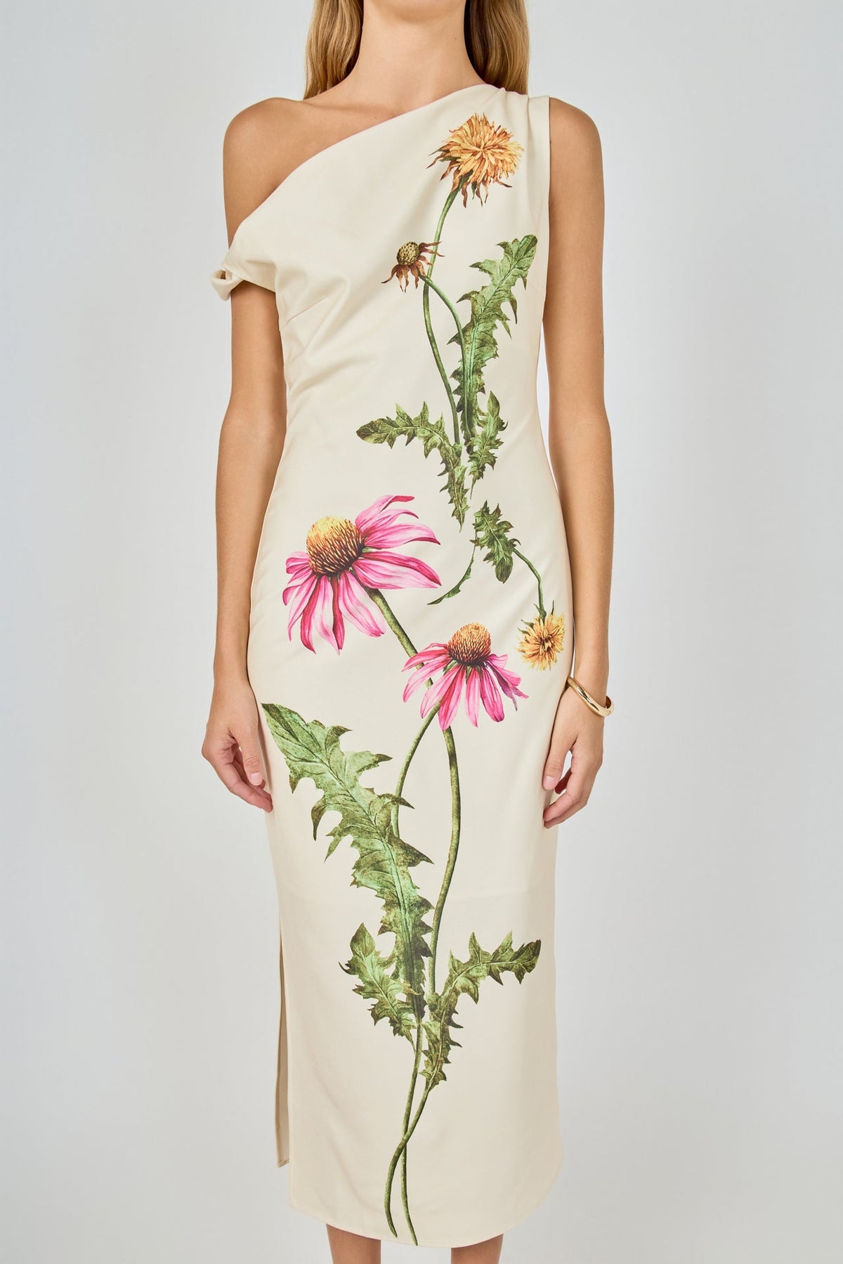 Endless Rose Value | One Shoulder Flower Detail Maxi Dress