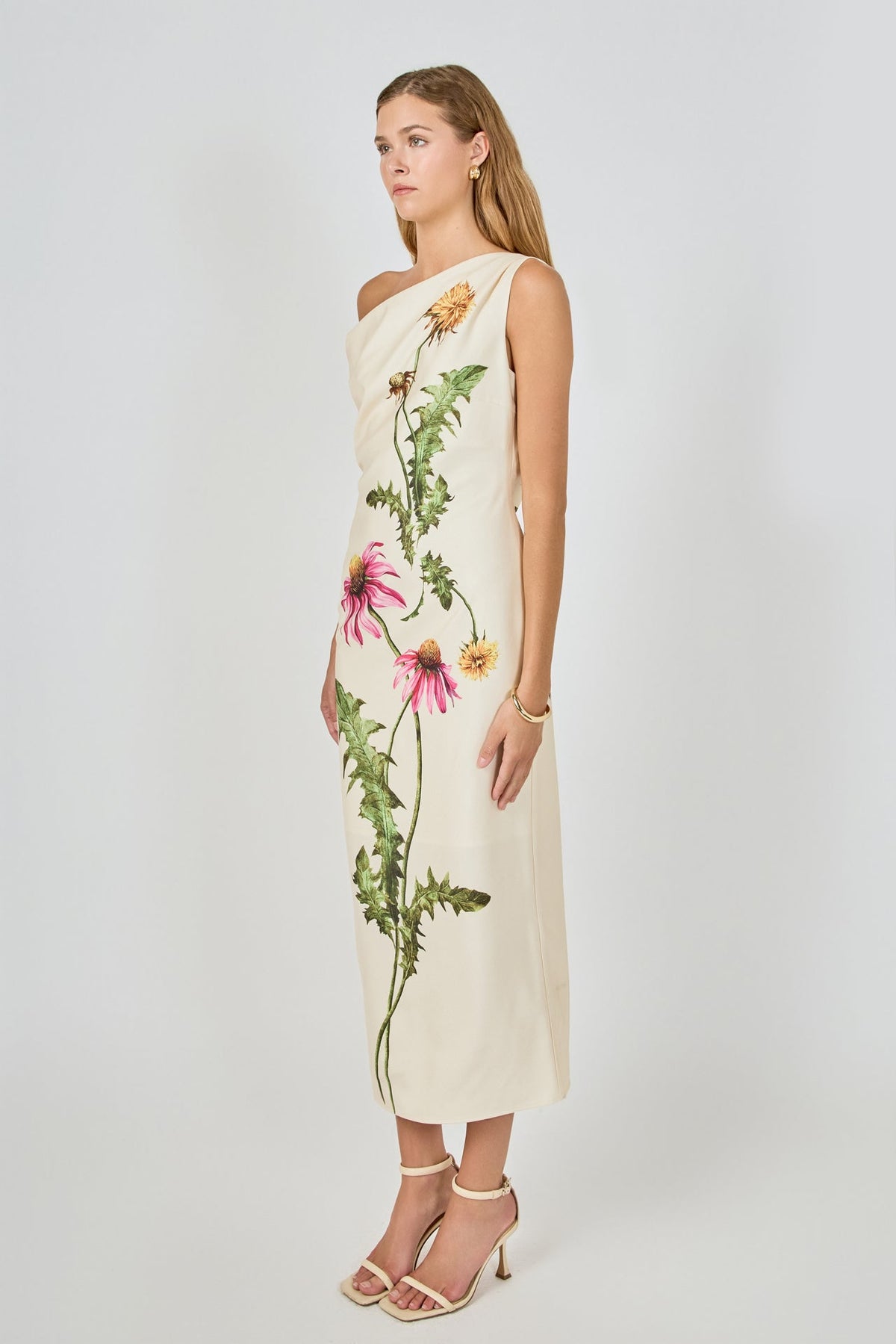 Endless Rose Value | One Shoulder Flower Detail Maxi Dress