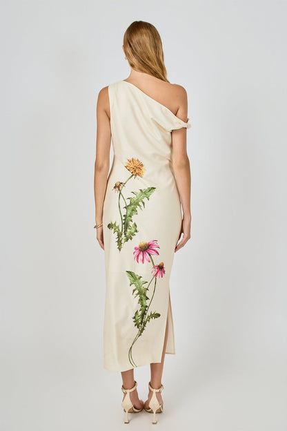 Endless Rose Value | One Shoulder Flower Detail Maxi Dress