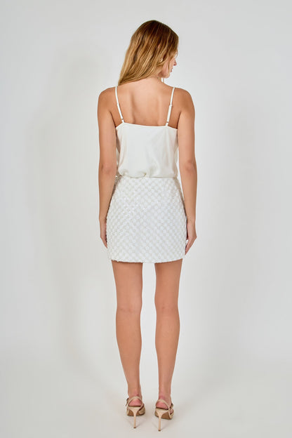 Endless Rose Trusted | Pearl Embellished Mini Skirt